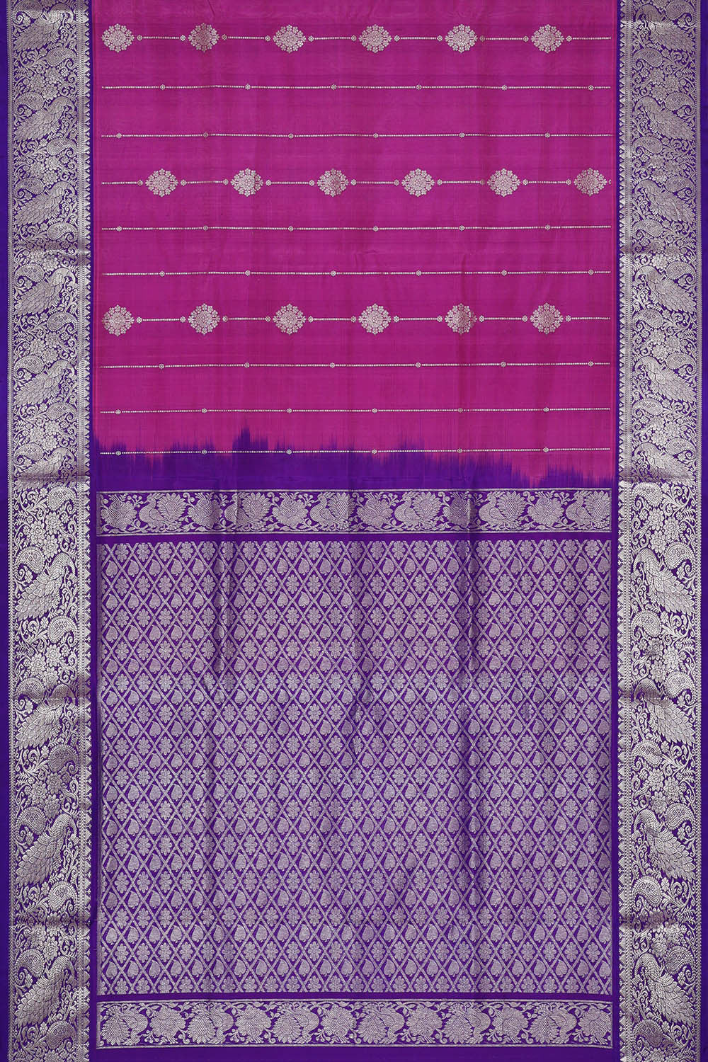 Image of Venkatagiri Silk Magenta Saree